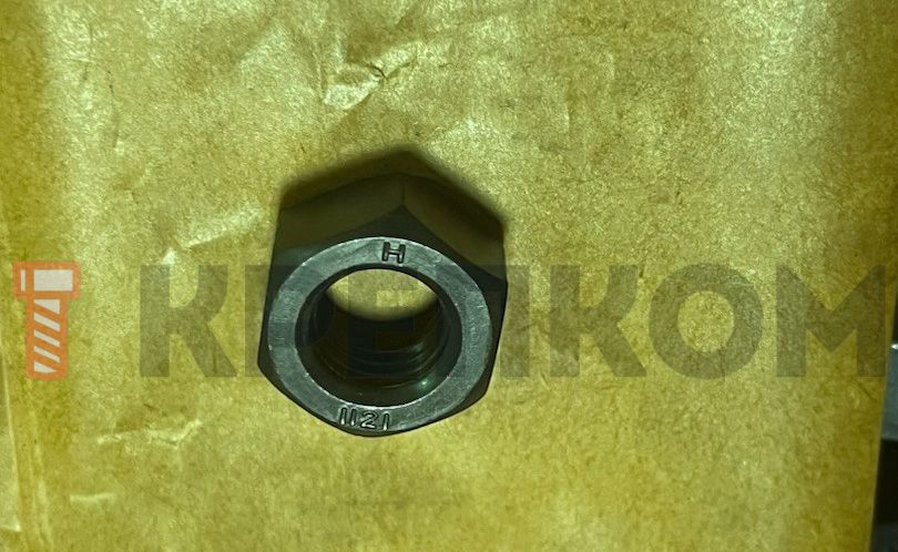 Гайка высокопрочная шестигранная DIN 934 (ISO 4032) Reyher, класс прочности 12, оксидированная - фото